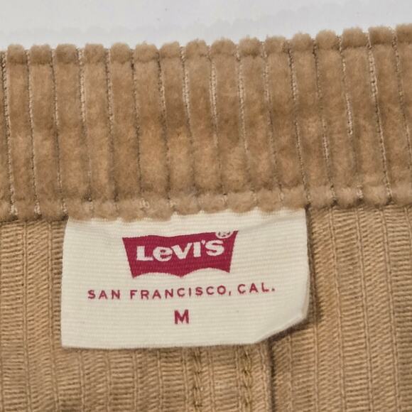 NWT Levi's FIORELLA Golden Tan Cotton Corduroy Button Down Jumper Dress, Sz Med - Picture 9 of 12